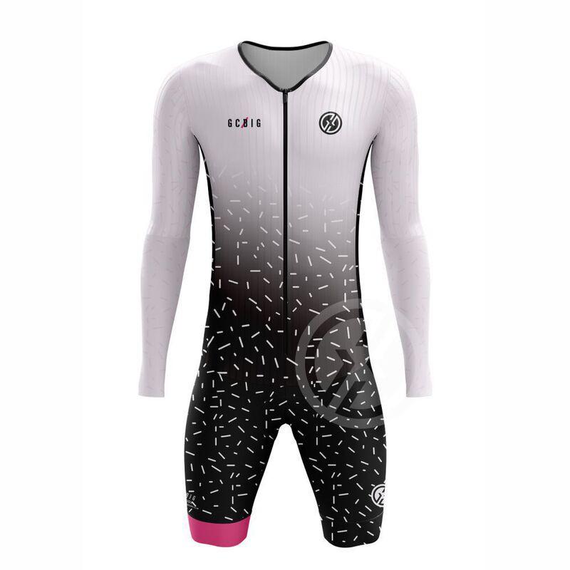 Mens Triathlon Suit One-Piece Cycling Outfit Road Bike Racing Swim Transition