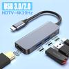 USB-C хаб на 6/5/4/3 порта к 4K HDMI-совместимый PD быстрая зарядка USB 3.0 2.0 ХАБ 4K 30 Гц Зарядная док-станция для MacBook iPad Samsung