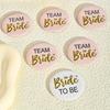 6pcs Bride Team Badges Bride Buttons Pins Wedding Party Shower Decorations Bridesmaid Button Pin Set Bride To Be Gifts Accessory