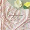 100% Cotton Korean Style Floral Stripe Fabric for Women's, Children's Clothing, Family Outfits, Homewear & DIY