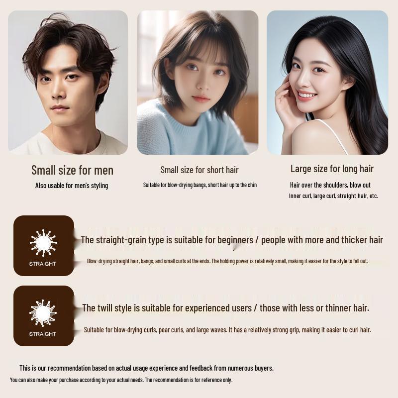 2025 Wooden Boar Bristle Anti-Static Curling Comb for Women's Long Hair - Round Barrel Hair Styling Roller