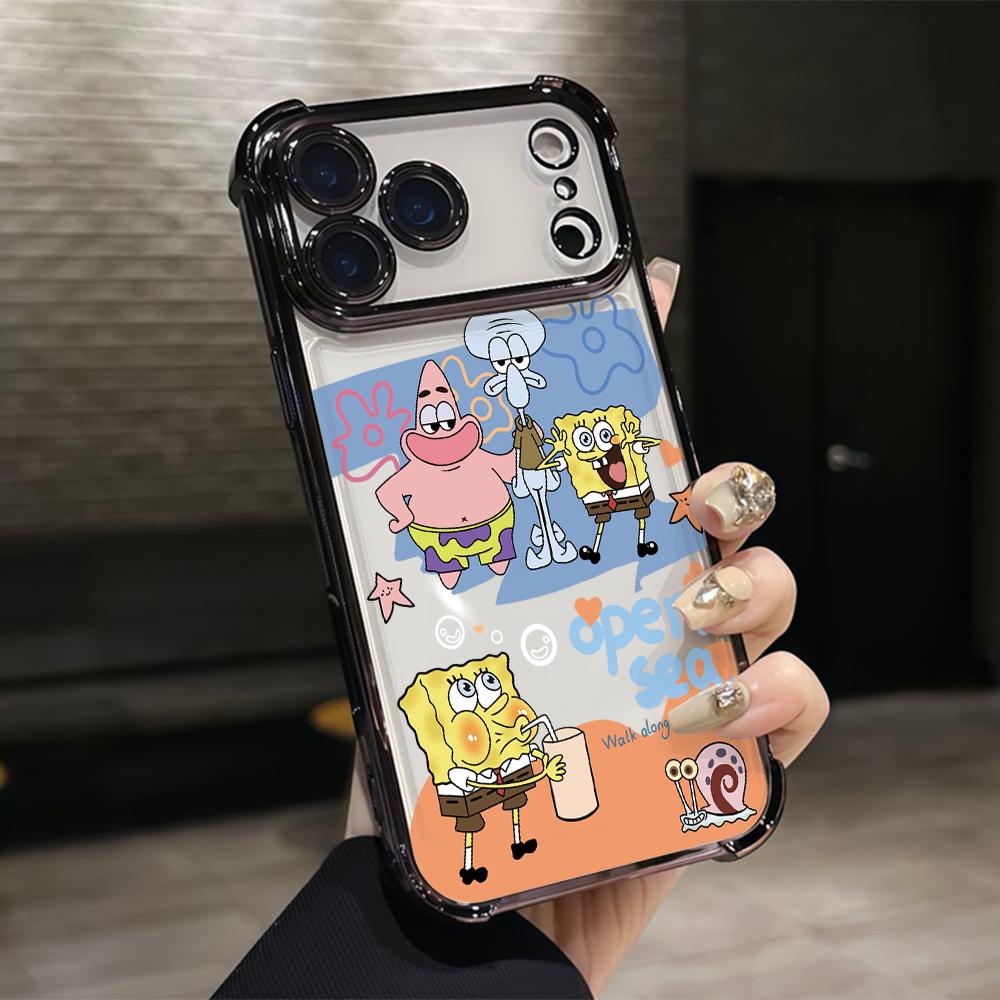 Милый Чехол для Телефона Губка Боб Квадратные Штаны для Xiaomi Redmi Note 15 14 13 12 14C 13C 12C 10C Pro Plus 4G 5G Противоударный Чехол