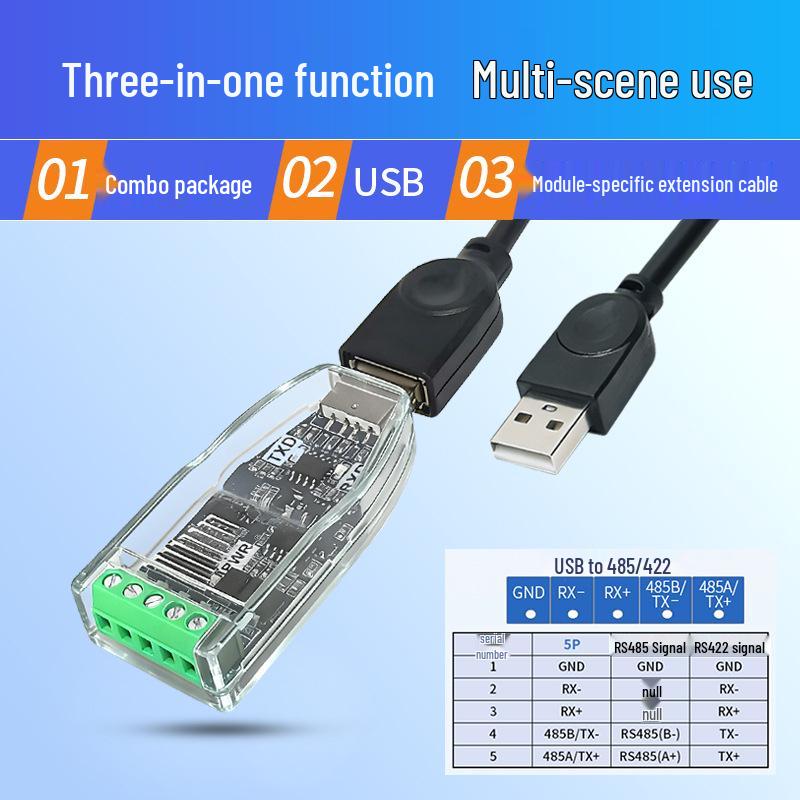 USB to 485/232/422 Converter Module: Industrial-Grade Serial Port Debugger for Laptop