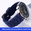 Силиконовый Ремешок Для Часов Citizen AT8020 Blue Angel AT8020-03L/54L Air Eagle Jy8035 Ремешок AR5905 Водонепроницаемый Браслет 20 23 мм Черный