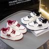 Children's Board Shoes Leather Surface 2025 New Girls Casual Shoes Non-slip Sports Shoes Versatile Soft Sole Breathable Running Shoes
