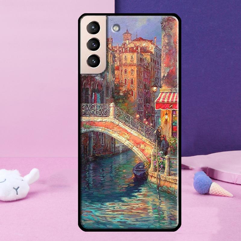 Путешествие Италия Улица Венеция Чехол для телефона Для Samsung Galaxy S25 Ultra S24 S23 Ultra S9 S10 S20 S21 S22 Plus S24 FE Чехол