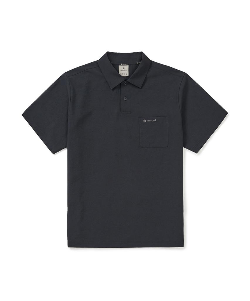 SNOWPEAK APPAREL Классическая тканая футболка-поло с коротким рукавом (S25Mmtps16) черный