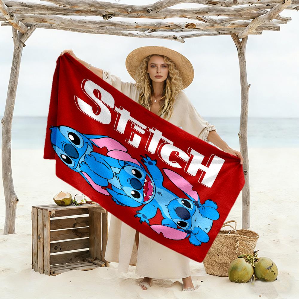 Stitch cozy beach towel soft for Outdoor Daily Use Vibrant Pattern Perfect Gift for Women/Men