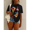 Plus Size New Women T-shirt Vintage Cartoon Graphic Print T-shirt Oversized Women's Trending Clothing Fashion Short Sleeve Shirt
