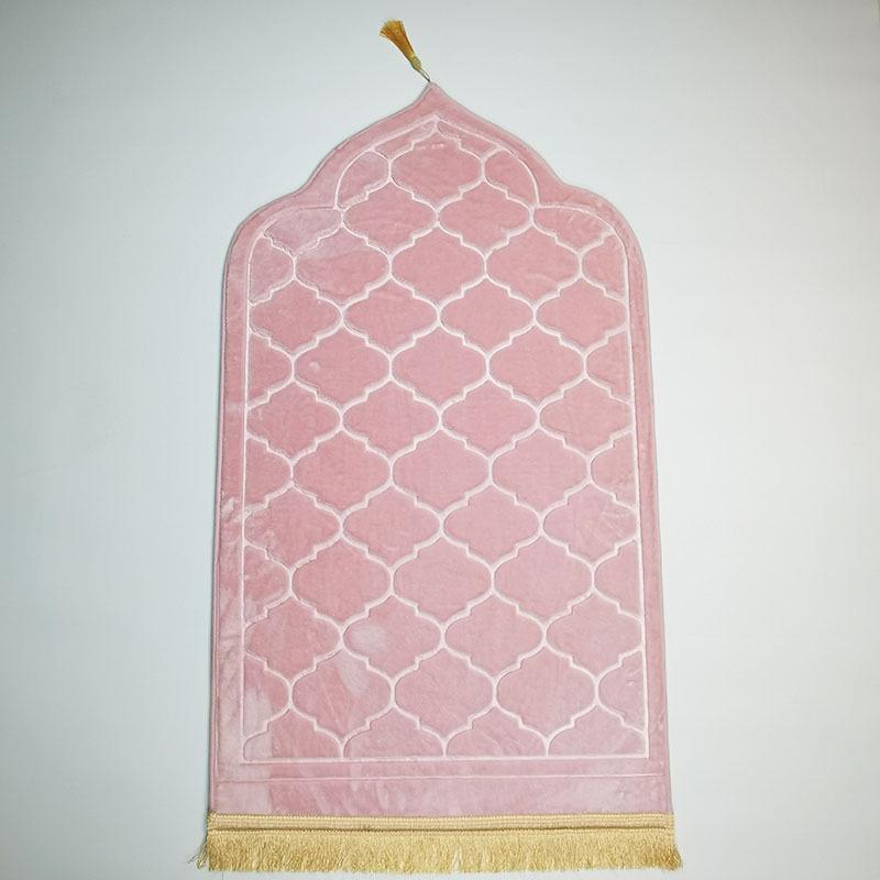 Cross-border Thick Raschel Prayer Mat with Irregular Embossed Design