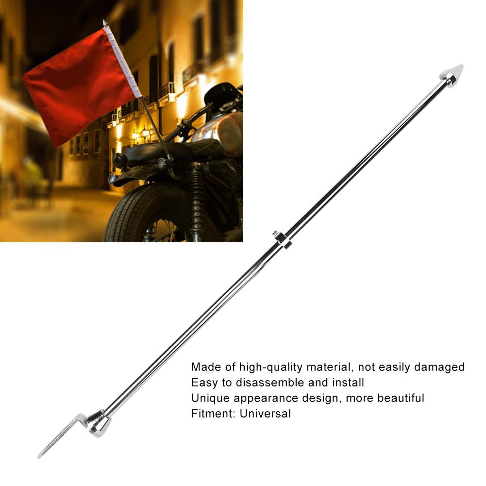Motorcycle Flagpole Steel Flagpole Universal Universal Motorcycle Auto Flagpole Rear Seat Luggage Rack Mount Flag Pole Accessory