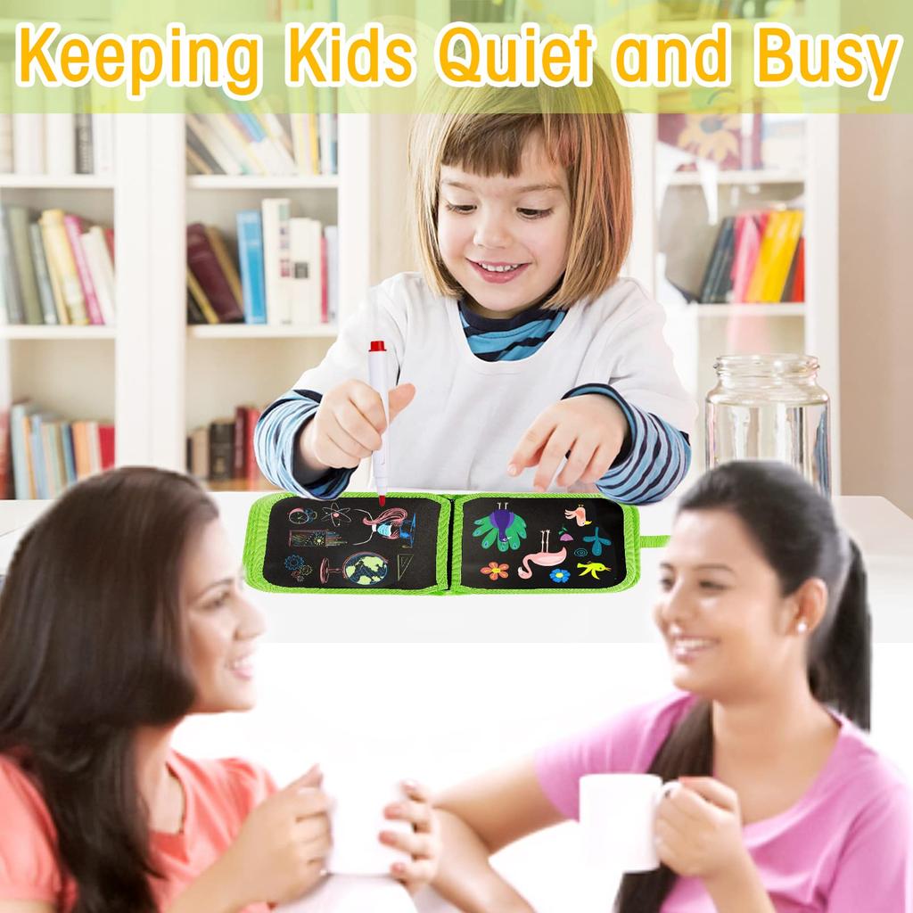 Стираемая доска для рисования, волшебная книга Монтессори, игрушки для рисования водой с ручкой, многоразовая книга для рисования, игрушки для раннего образования