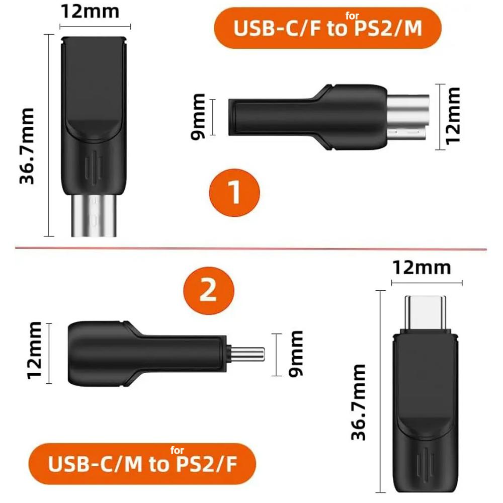 1-4 шт. для PS2 на USB A/USB-C Папа на Маму Адаптеры Универсальные Конвертеры Игровых Консолей для PS 2 Мышь Клавиатура Ноутбук Разъем