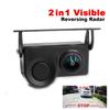 2 в 1 ЖК-дисплей, автомобильный радар заднего вида, звуковое оповещение, видео-датчик парковки, камера с ночным видением, автоматическая камера заднего вида