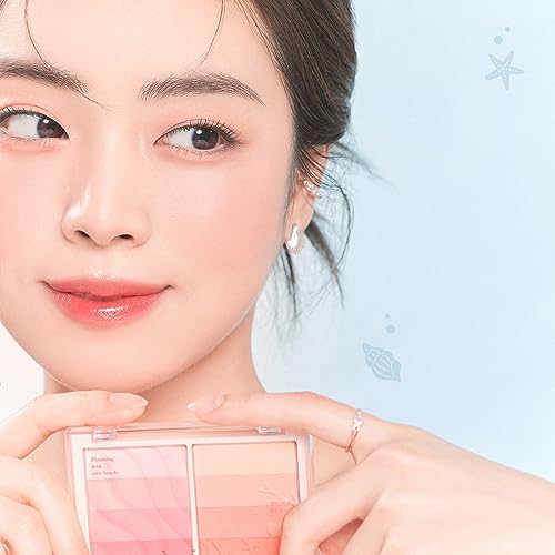 Dasique "Официальный" Daisique Палитра румян Blending Mood Cheek/Blusher Palette/4-цветные румяна/Теплые и холодные оттенки/Палитра для щек (#01 Летний коралл)