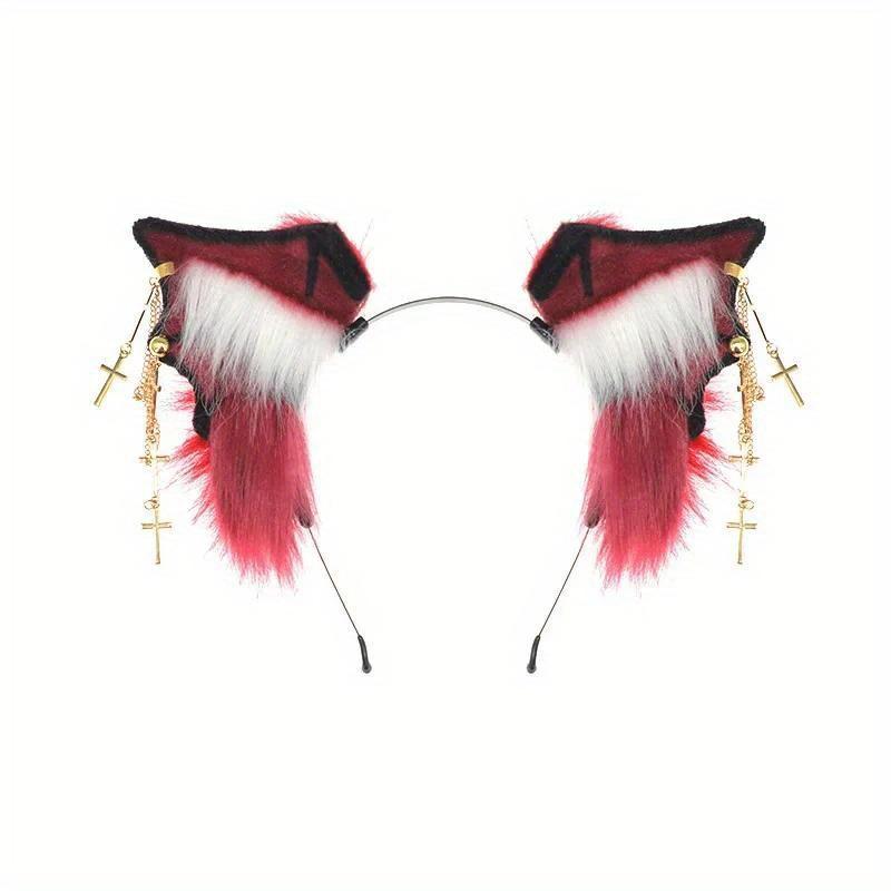 Хэллоуин Повязка на голову с ушками летучей мыши-вампира | Косплей-пропс Маленький хвост демона | Набор ушей и хвоста животного субкультуры