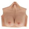 Women Prosthetic Chest Realistic Silk Silicone Artifical Prosthetic Chest for Cosplay Bronze Colour