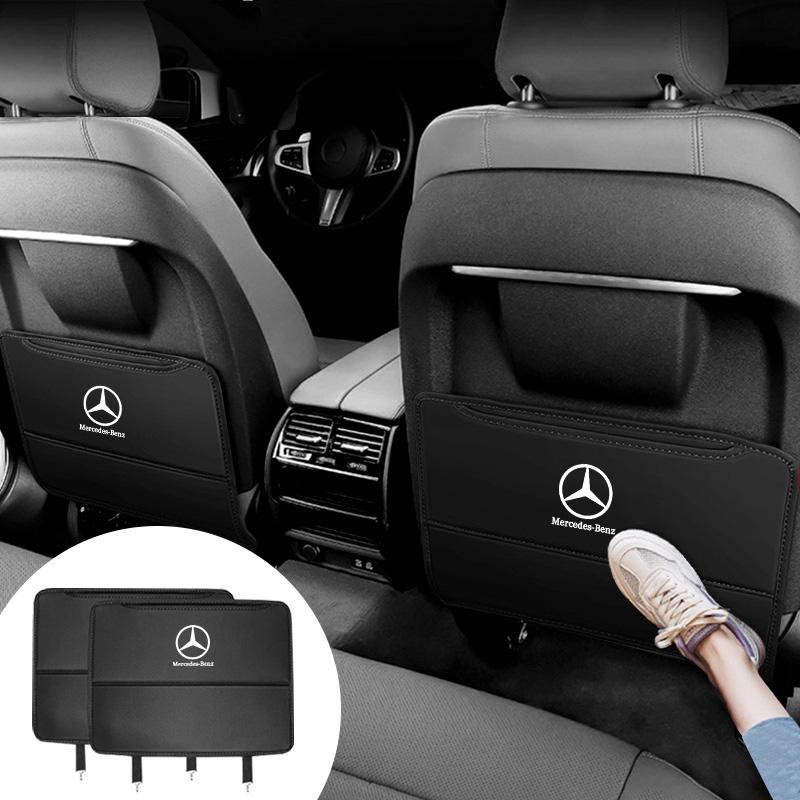 PNR1 Car Anti-Kick Mats Auto Seat Back Protector Cover For Mercedes Benz AMG W212 W204 W211W168 W213 W205 W210 W124 C E S-Class GLK