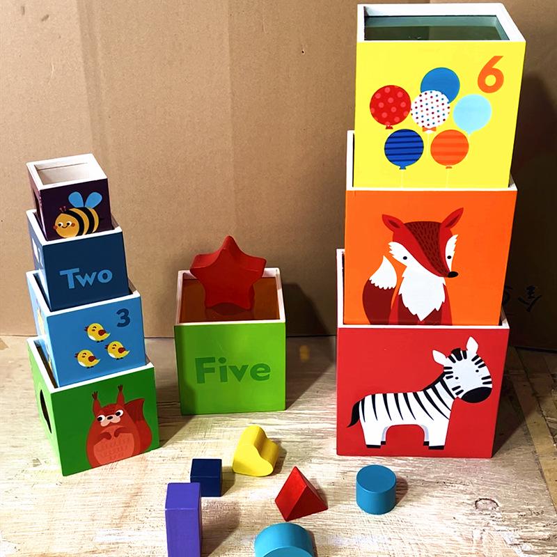 Cross-border Early Childhood Puzzle Set: Cartoon Numbers & Logic Stacking Toy