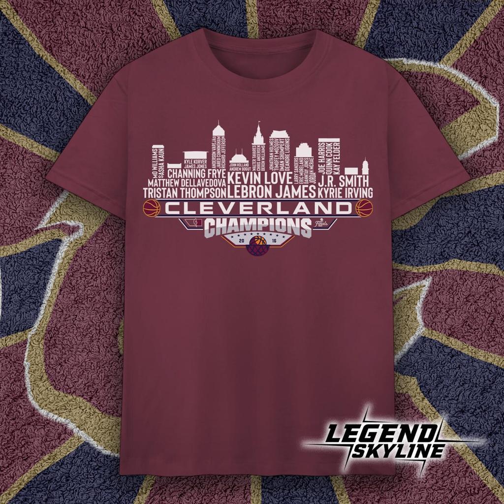 Cleveland Dream Team Basketball Champions 2016, Cleveland City Skyline Shirt and kids tshirt