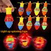 5/10/20pcs LED Light Up Spinning Tops Glow Rotating Gyro Kids Birthday Party Favors Pinata Filler Toys Boy Girl Christmas Gifts