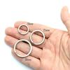 [TUNUKE] titanium Ti ring key ring key ring carabiner key luster gray Flat blow Outer diameter 18/25/30mm (25mm, F glossy gray)