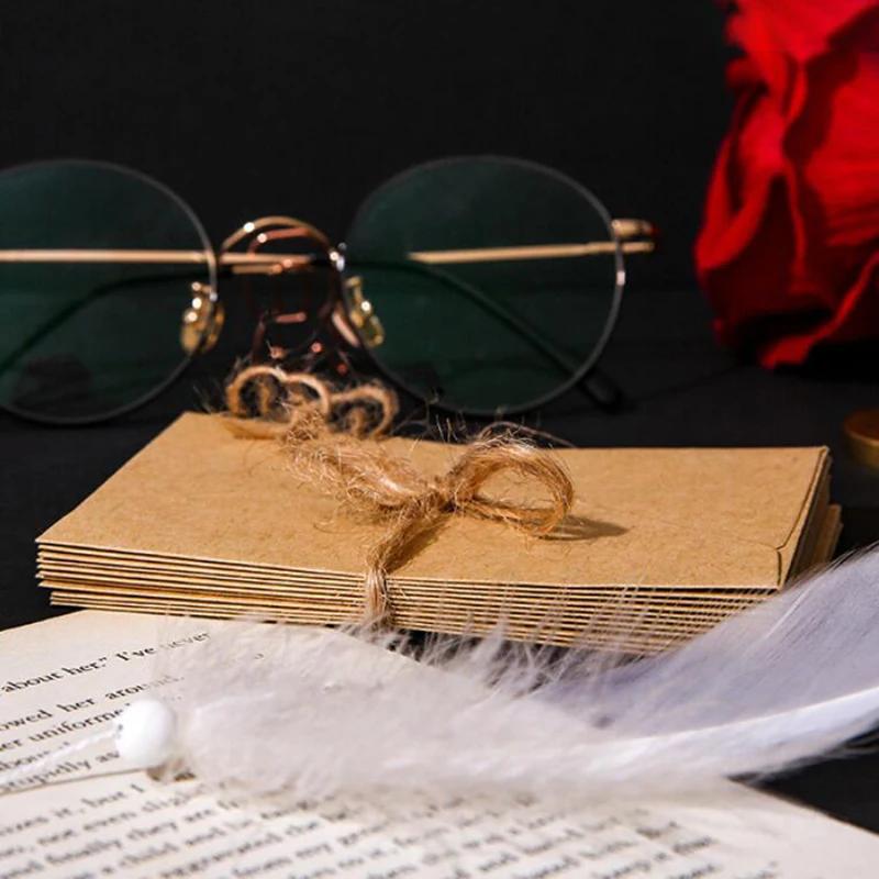 10 шт., винтажные однотонные конверты для писем, открыток, подушечки для писем, чехол для DIY свадебной вечеринки, пригласительные открытки, офисные принадлежности