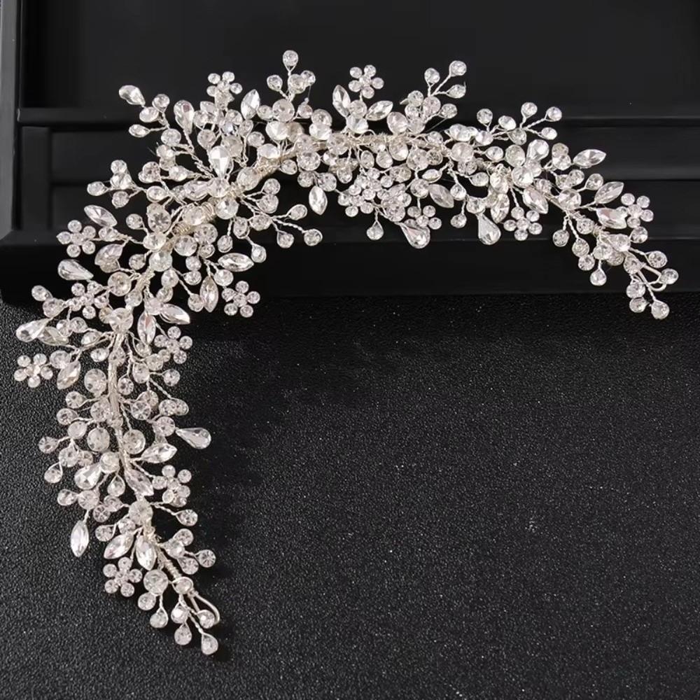 Crystal Encrusted Bridal Headbands Sparkling Hair Accessories Fashion Wedding Tiaras Banquet