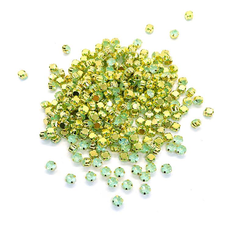 Glass Four Claw Single Claw Drill Mocha Protein Hand-sewn Rhinestone Handmade DIY Wedding Shoes Bags Apparel Accessories Rhinestone Sew On Beads