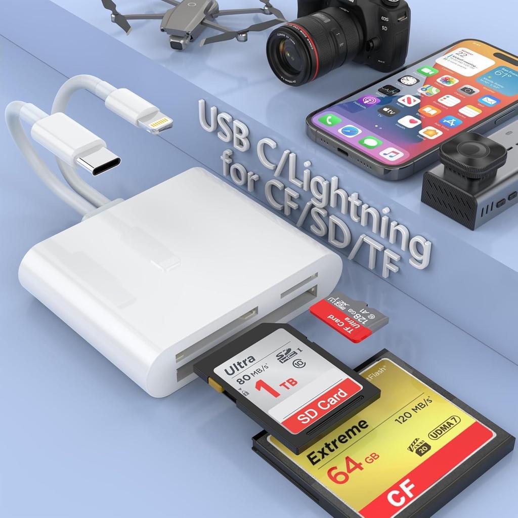 Многофункциональный считыватель карт Apple Type-C: Расширение XD, MS, CF, TF, SD, USB и жесткого диска для мобильных и компьютерных устройств