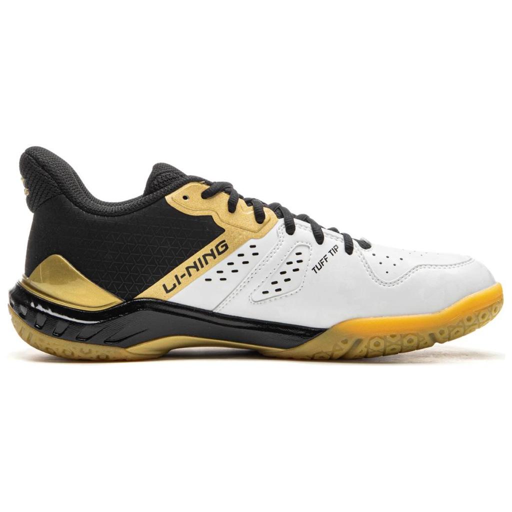 Li Ning Cloud Thunder Легкие Пружинящие Низкие Бадминтонные Кроссовки Унисекс Белый Черный Золотой AYZU017-4