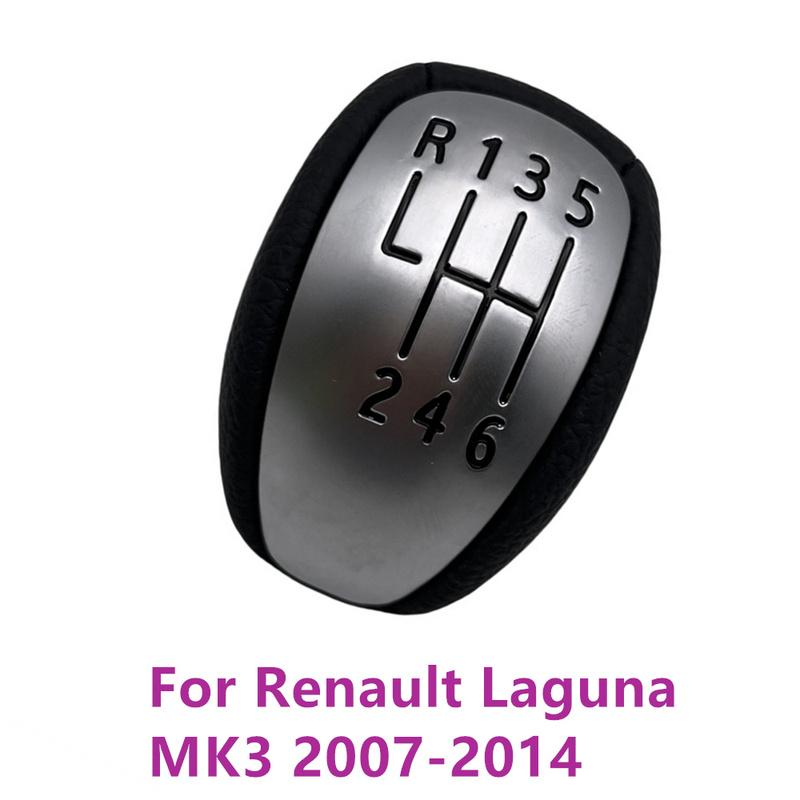 For Renault/Laguna Mk3 2007-2014 High Quality 6 Speed PU Leather Car Gear Shift Knob Lever Shifter Hand Ball  Car Accessories