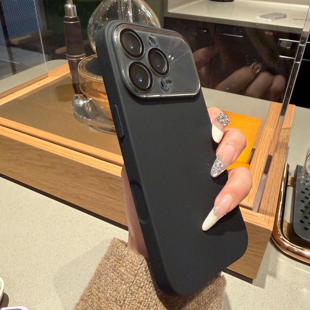 Чехол-скин для iPhone 17 Pro Max с большим окном, однотонный, противоударный, с защитой объектива Apple 16.