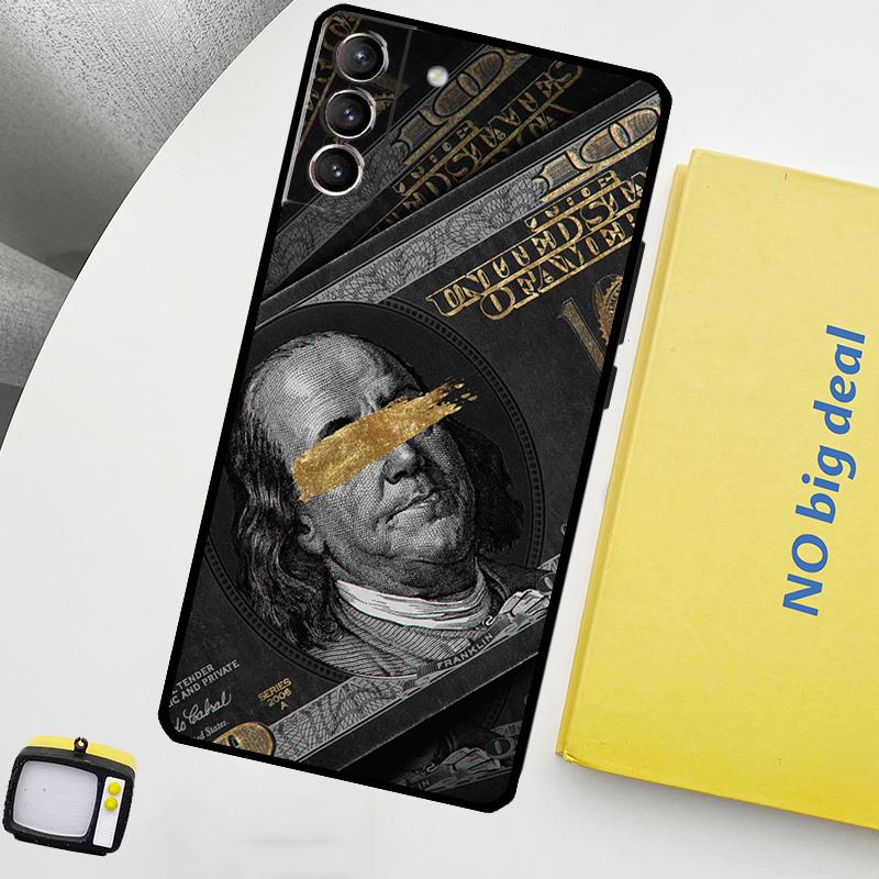 Benjamins Чехол для Samsung Galaxy S22 Ultra S23 FE S9 S10 Note 10 Plus Note 20 Ultra S20 S21 FE