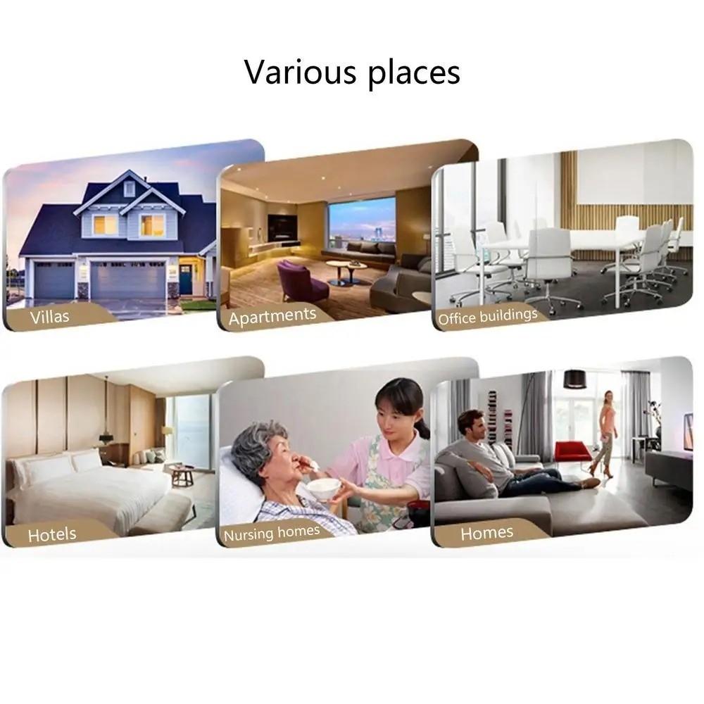 Умный дверной звонок с 60 мелодиями, дальность 300 м, комплект дверного звонка, беспроводной дверной звонок большой дальности, для внутреннего и наружного использования