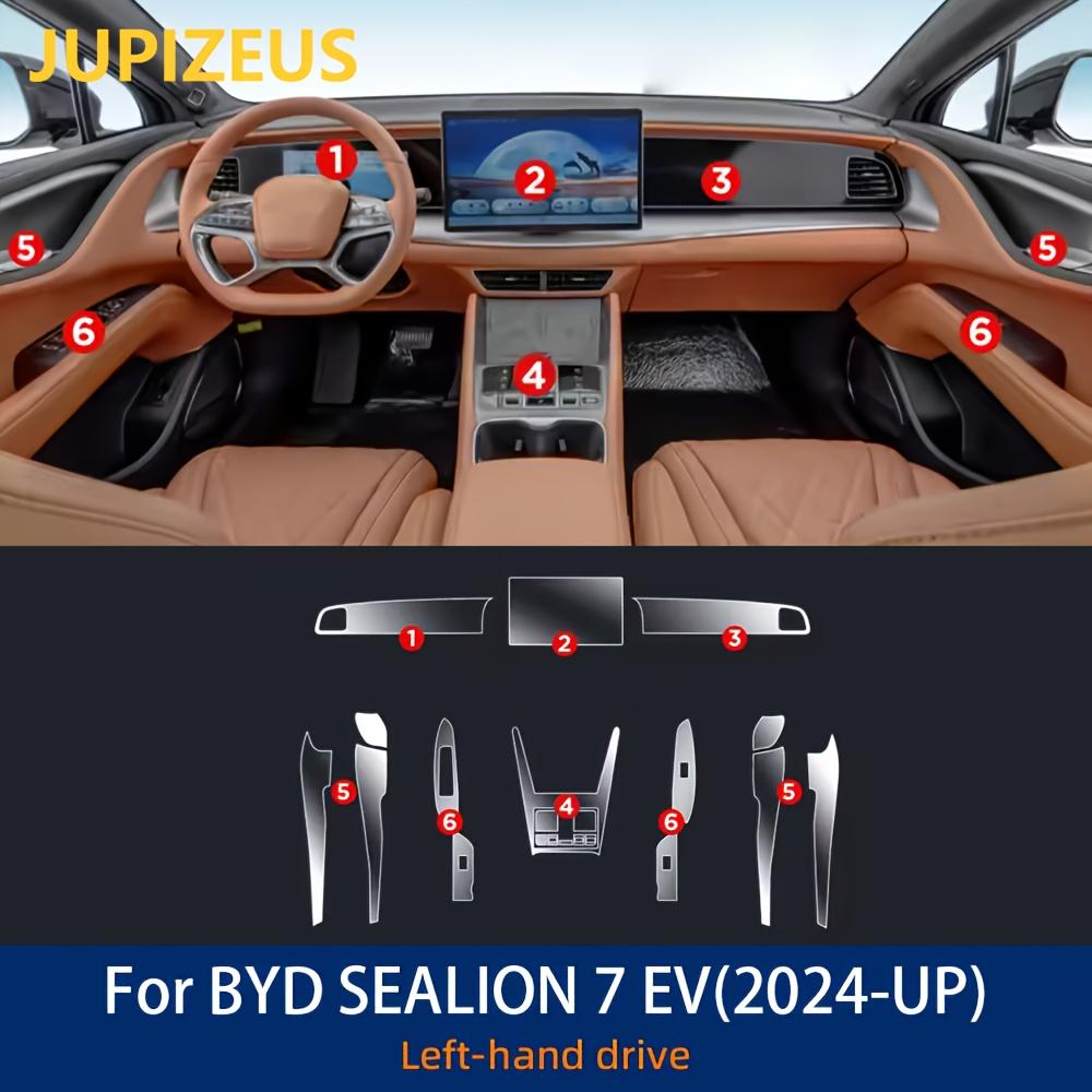 Для BYD SEALION 07 EV 2024-Настоящее время Автомобильная Центральная Консоль Прозрачная TPU Защитная Пленка Антицарапина Ремонтирующая Пленка Аксессуары