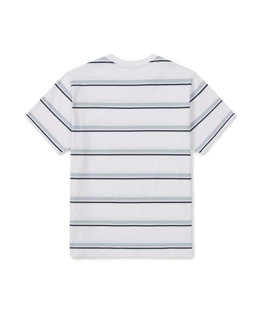 SNOWPEAK APPAREL Cotton Striped Short Sleeve T-Shirt (S25Mmfts49) Navy