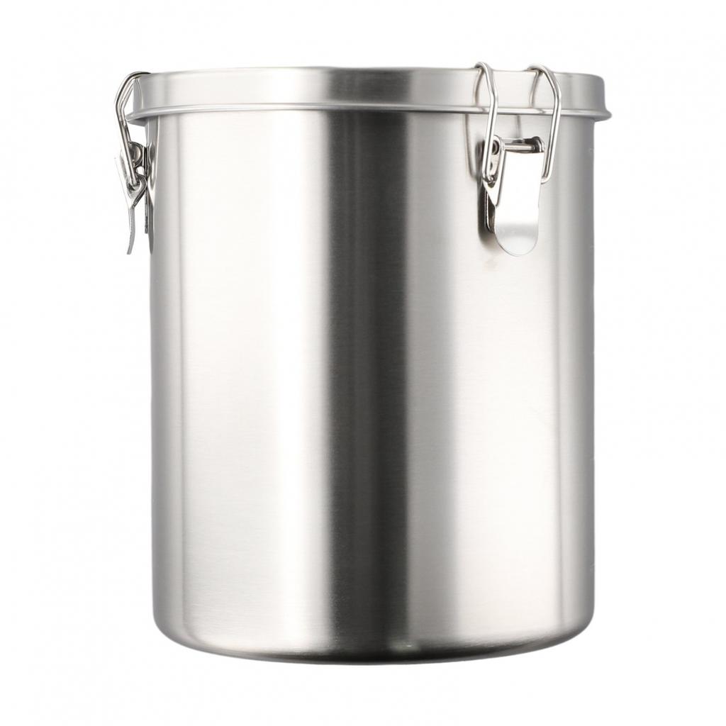 Stainless Steel Storage Canister with Airtight Design for Kitchen Use