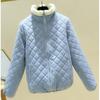 New Fashion Autumn Cashmere Women's Jacket Winter  Stand Collar Thick Student Parkas Pink Green Yellow Warm Coat