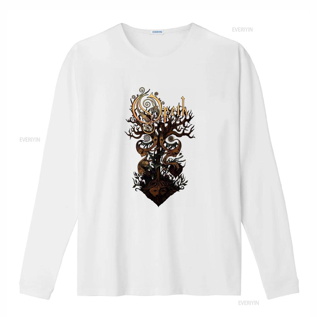 OPETH TREE BLACK T SHIRT Unique Gothic Design with Intricate and Symbol Print for Mens Fashion vintage Washed Stretched