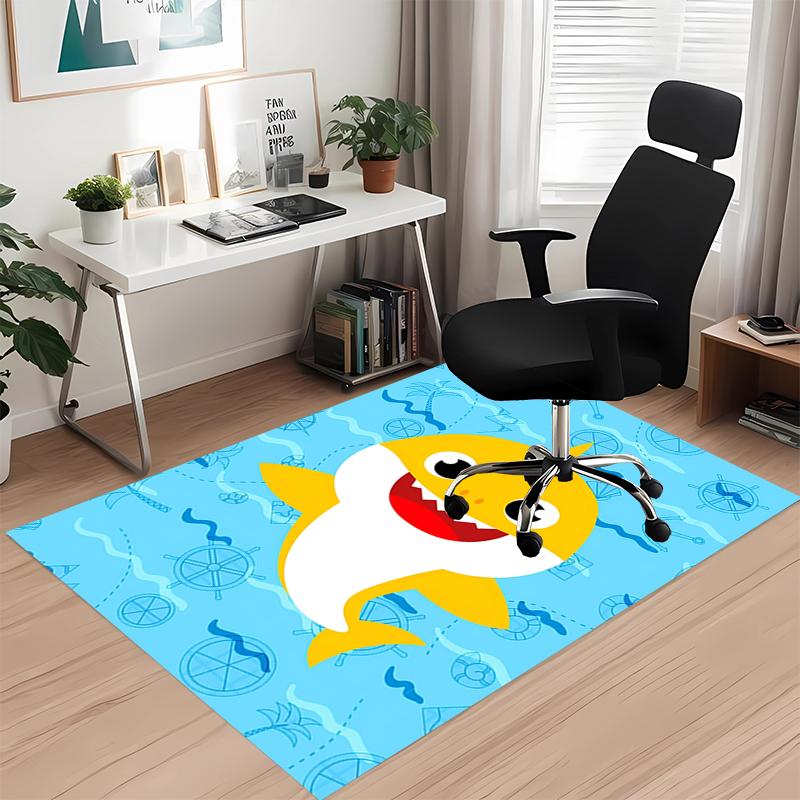 Shark Printed Carpetrugfor Office Chair Living Room Bedroom Kitchen Room Decor Gifts