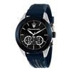 Часы мужские Traguardo Chronograph Ремешок из каучука Черный циферблат "солнечные лучи" Кварцевые R8871612046 100М