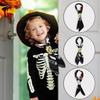 Girls Ties Halloween Neck Tie for Uniform Cute Necktie Suits Sweet Simple Children Boys Elegant Tie with Golden Skull
