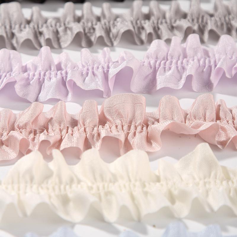 Bilateral Curly Edge Ruffled Lace Ribbon for DIY Hair Accessories, Clothing, Curtains, and Packaging