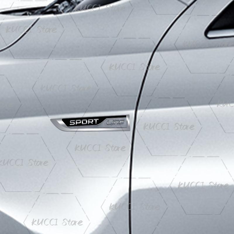 MBOF6 3D Car Sticker Sport Line Logo Metal Emblem Badge Decals For Skoda Fabia Octavia Rapid Citigo Roomster Kodiaq Karoq Superb Scala