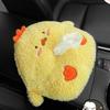 Plush Animal Shape Car Tissue Holder Cartoon Paper Towel Cover  Auto Decor Accessories