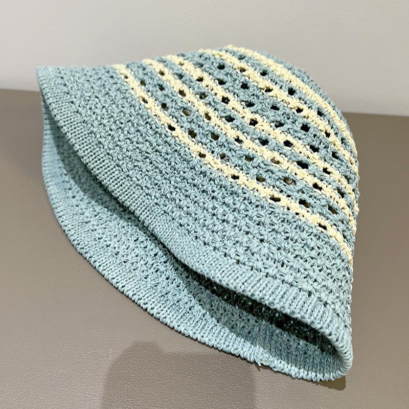 Новая летняя полосатая панама, женская дышащая шляпа, шляпа от солнца, модная панама, панама, шляпа от солнца