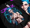 Футболка Jinx Arcane, Игровая футболка, Одежда для игровой легенды, Футболка по видеоиграм, Футболка для MOBA-игр, Футболка LOL, Футболка для геймера, Футболка для любителя игр