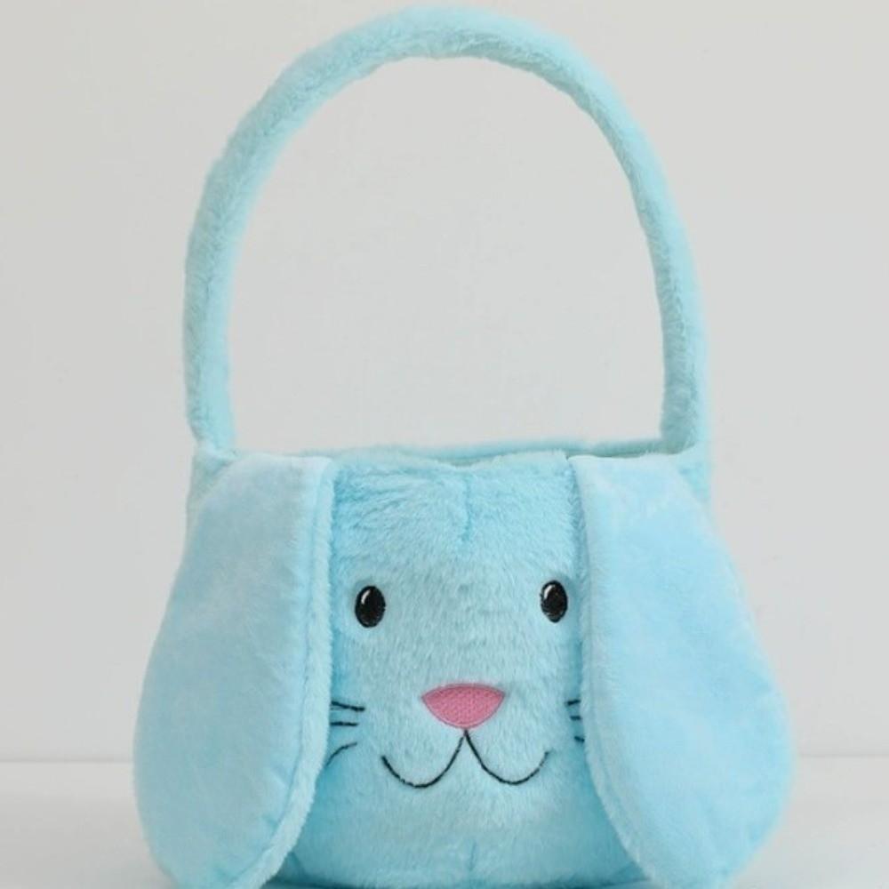 Bunny Easter Basket Long Ear Easter Bucket Candy Gift Bag Plush Basket  Kids Gift