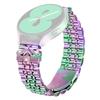 Watch Strap for Withings Steel/Haylou BLING LS12/Mibro Lite/Air Rhinestone Butterfly Decor Stainless Steel Band